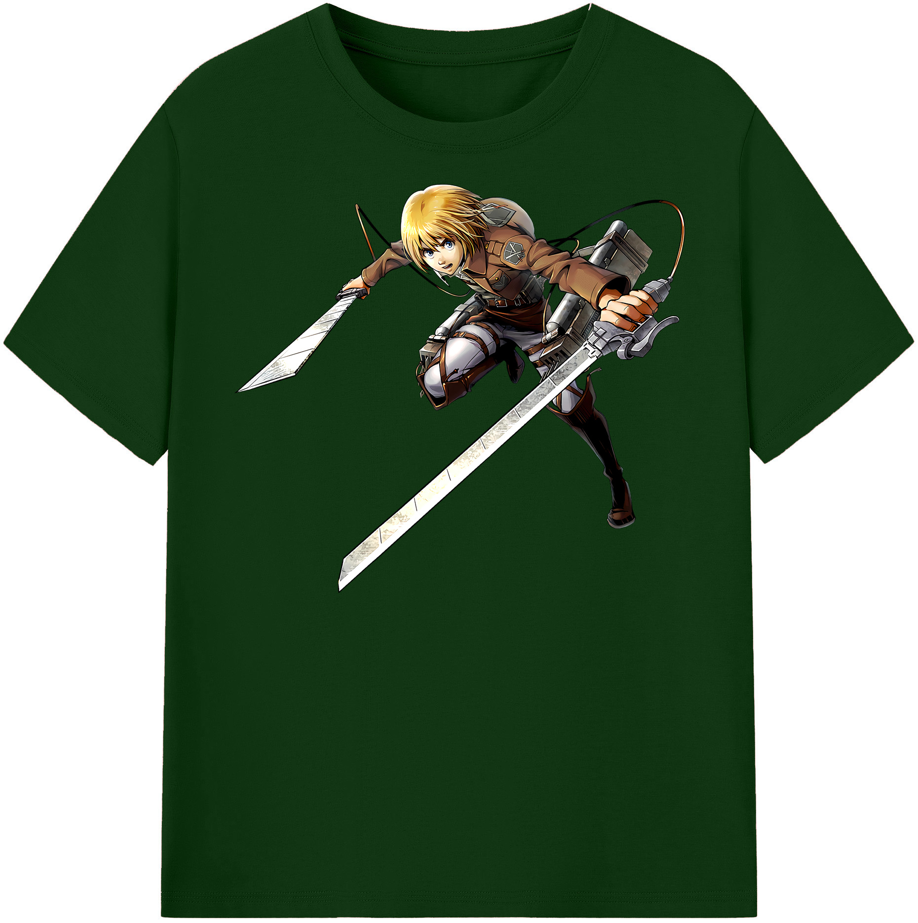 （画像用） 進撃の巨人 アルミン·アルレルト Attack on Titan Armin Arlert 綿100％半袖Tシャツ（フロントプリント）
